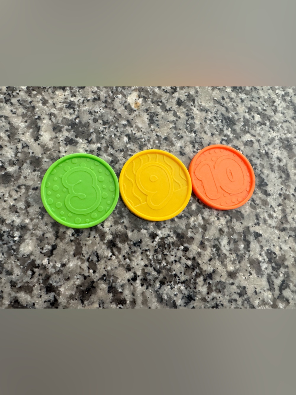 Fisher price piggy bank COINS - Green, Yellow & Orange